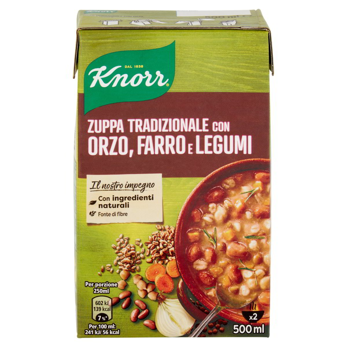 Knorr Zuppa Tradizionale Gr In Brick Con Orzo Farro E Legumi Basko