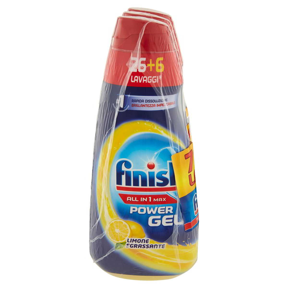 FINISH Power Gel Lemon Detersivo Lavastoviglie 1 95 LT 3 Pezzi Basko