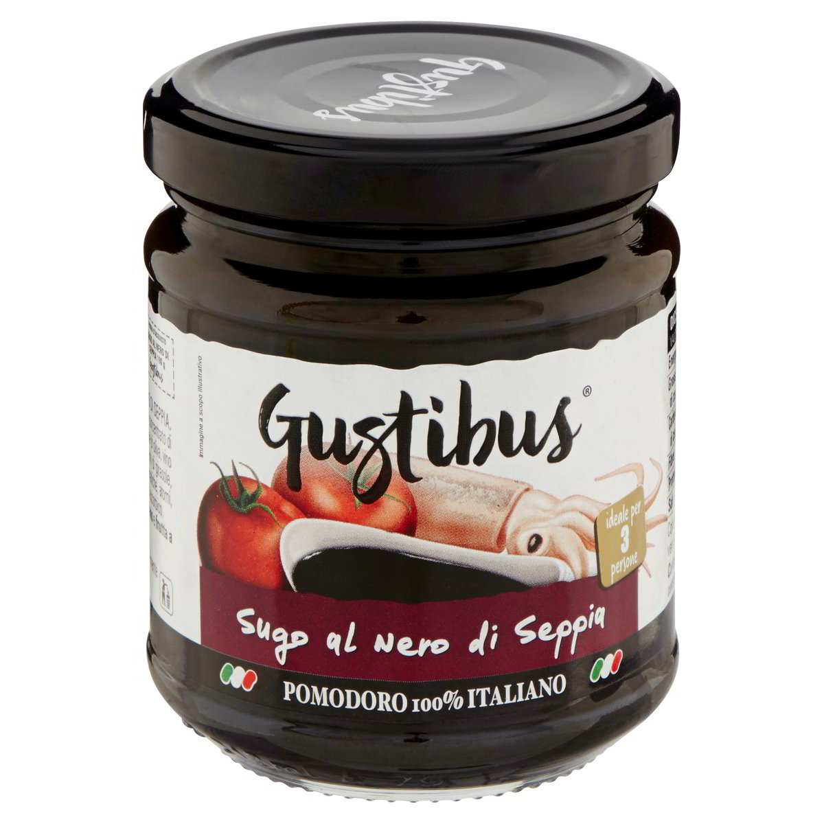 GUSTIBUS Sugo Al Nero Di Seppia 190 GR Pomodoro 100 Italiano Basko