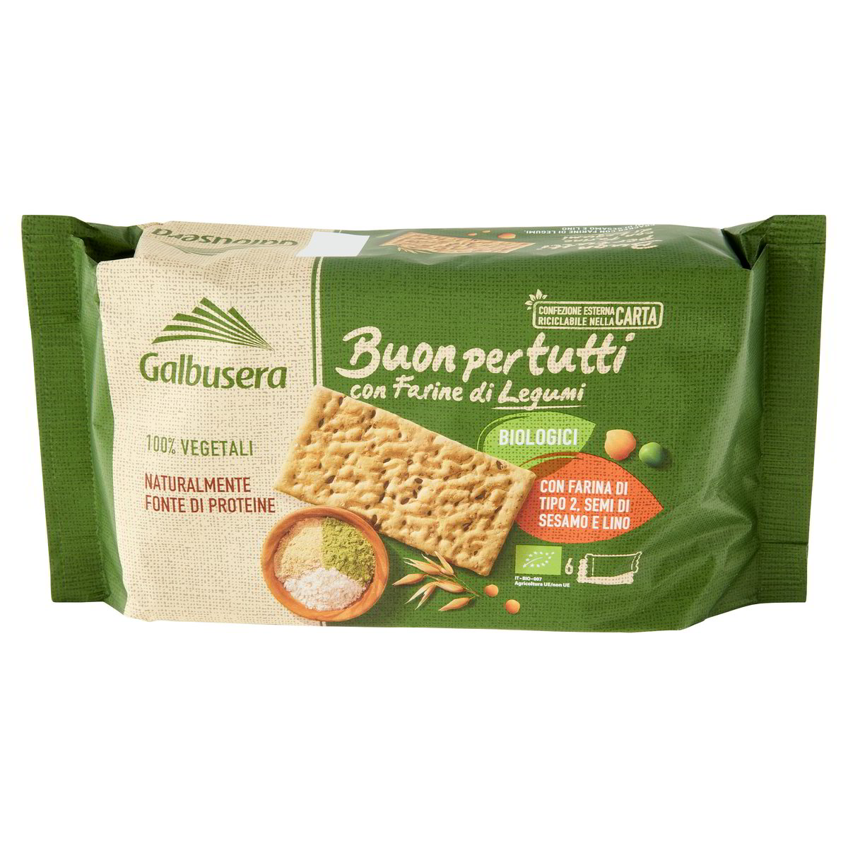 Galbusera Buon Per Tutti Crackers Farina Legumi Gr Porzioni Con