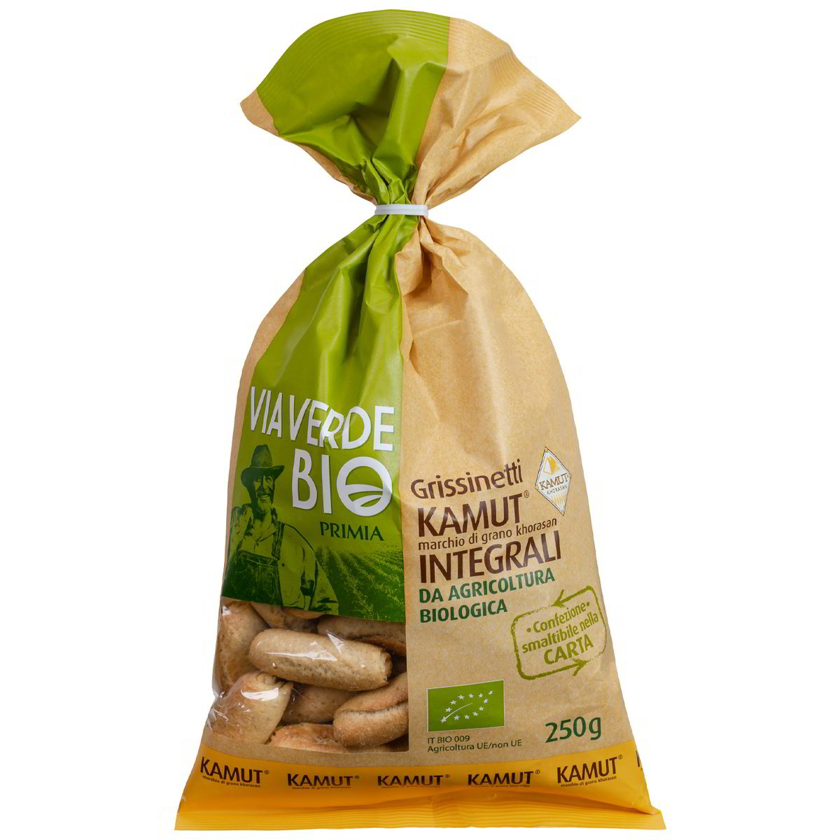 VIA VERDE BIO PRIMIA Grissinetti Al Kamut Integrale 250 GR Da