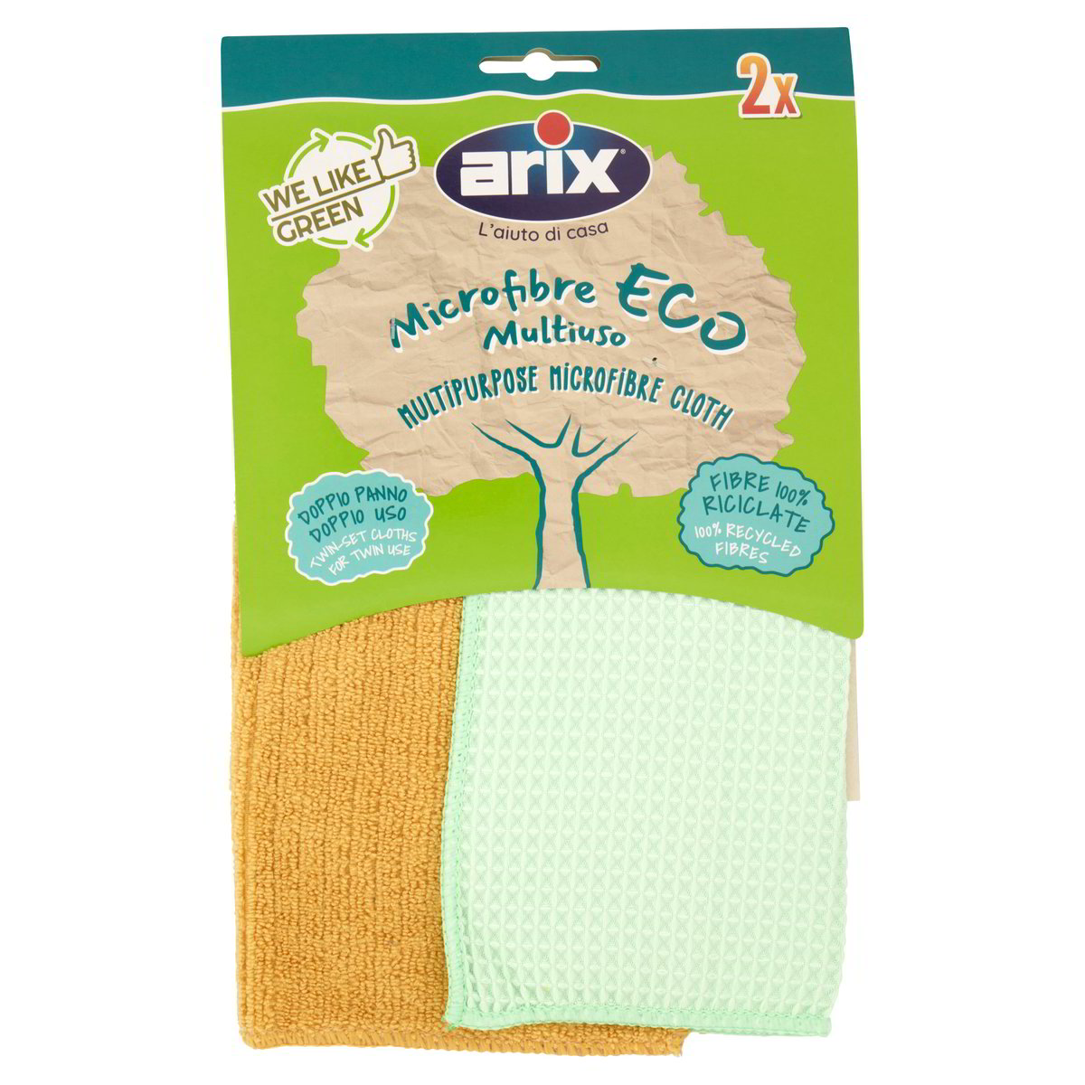 Arix We Like Green Microfibre Eco Multiuso Pezzi Basko