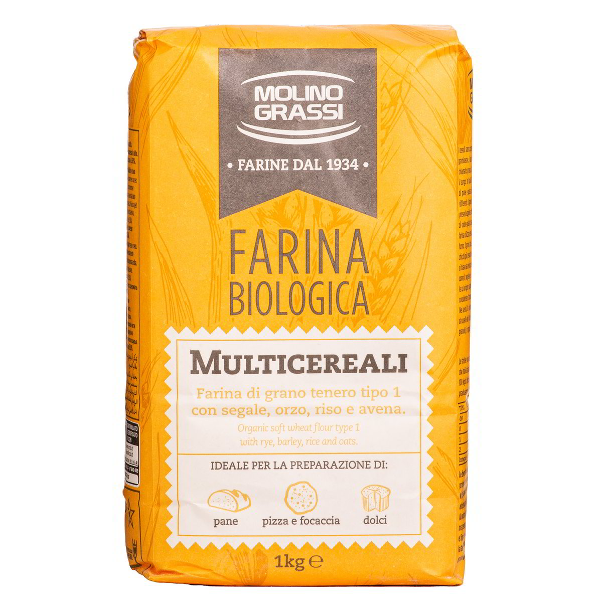 Molino Grassi Farina Biologica Multicereali Kg Ideale Per La