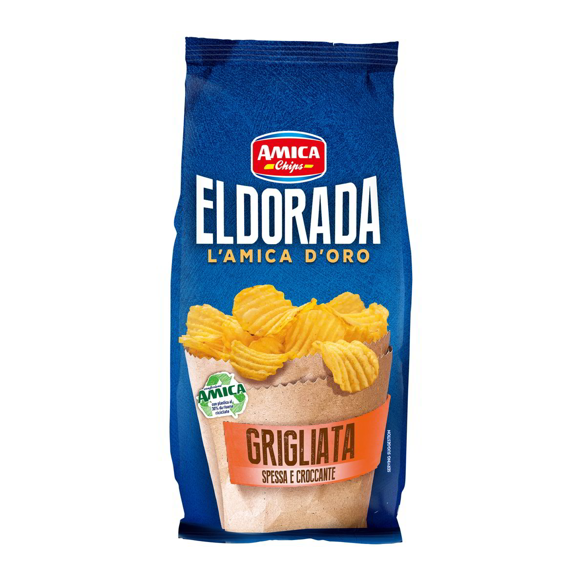 AMICA CHIPS Patatine Eldorada La Grigliata 130 GR Senza Glutine 30