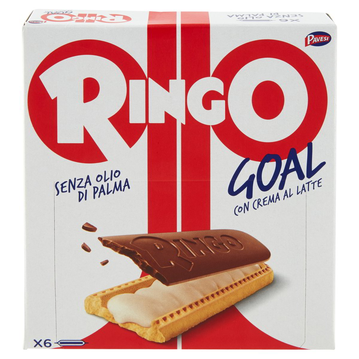 PAVESI Ringo goal al latte 168 GR Confezione da 6 pezzi. - Basko