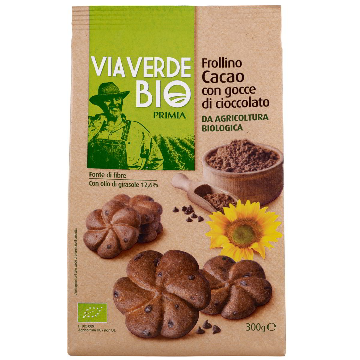 Via Verde Bio Primia Frollino Cacao Con Gocce Di Cioccolato Gr Da Agricoltura Biologica