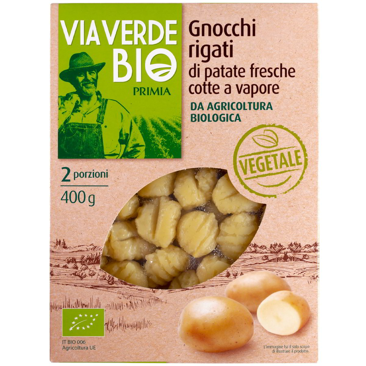 Via Verde Bio Primia Gnocchi Rigati Di Patate Fresche Cotte A Vapore Gr Da Agricoltura